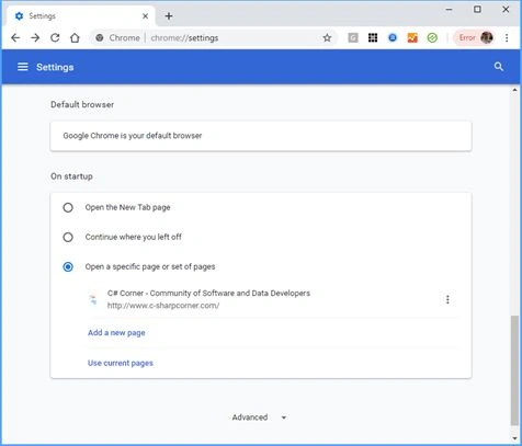 Chrome Settings