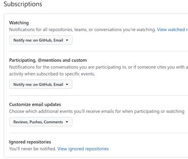 How to Disable Email Notifications on Github