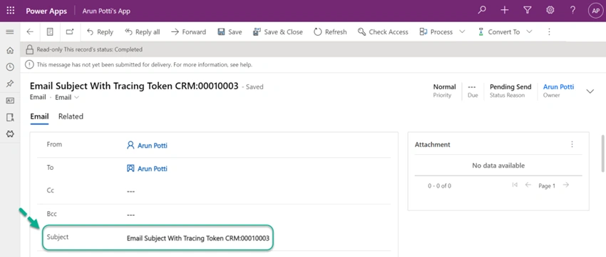How to Disable Email Tracing Token in Dynamics 365 CE