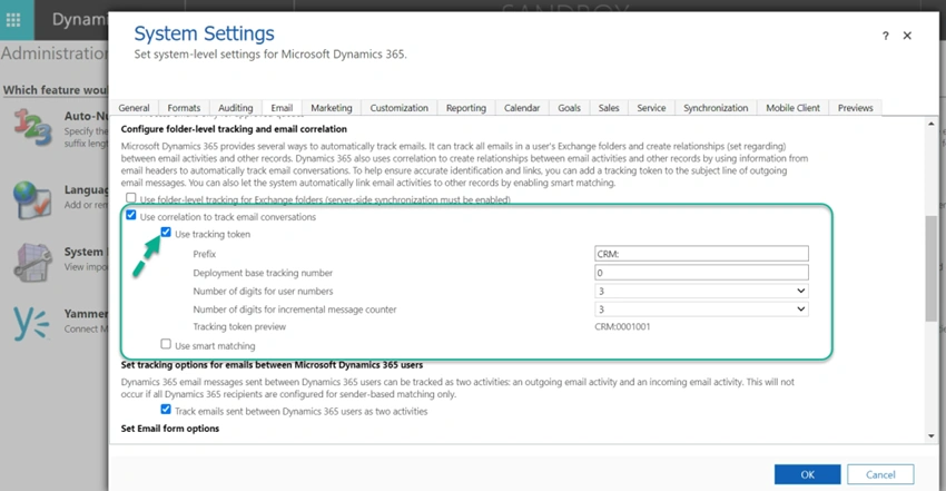 How to Disable Email Tracing Token in Dynamics 365 CE