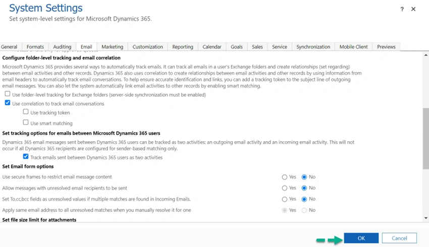 How to Disable Email Tracing Token in Dynamics 365 CE