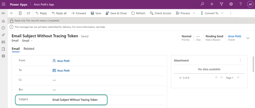How to Disable Email Tracing Token in Dynamics 365 CE