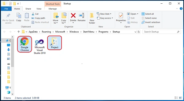 Selectthe programs