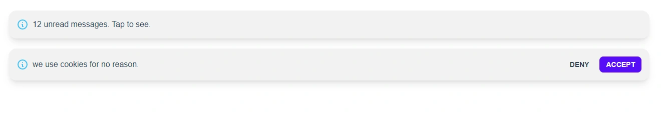 alert message in Vue.js