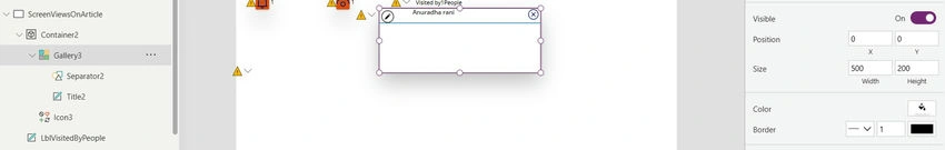 Gallery UI Values