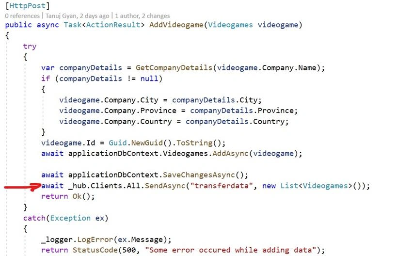 How to do live data refresh in Angular 11 using SignalR