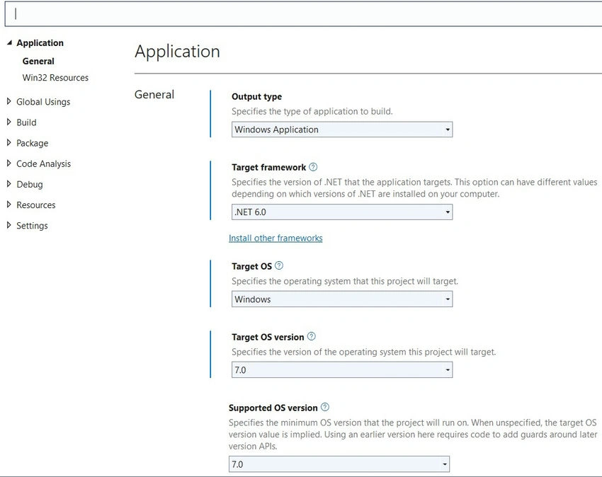 Target Framework