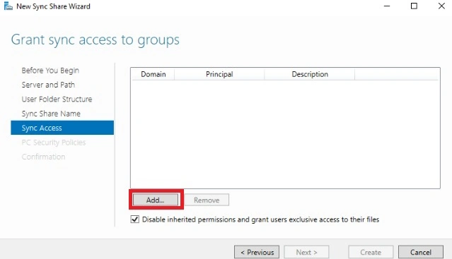 Access to groups