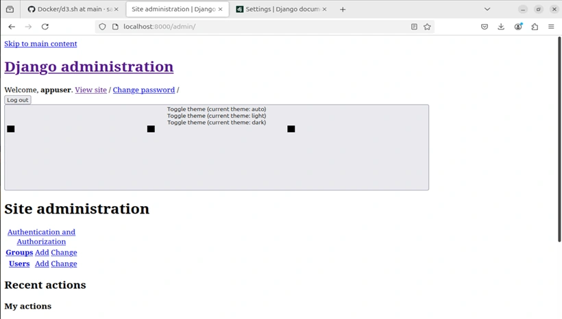 Django admin