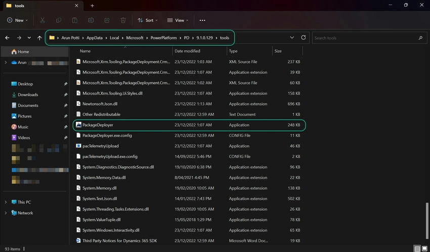Local AppData folder