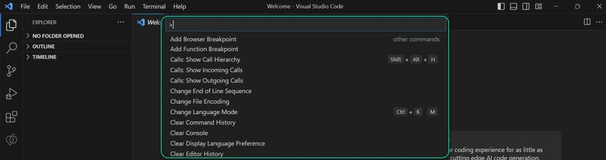 Terminal commands