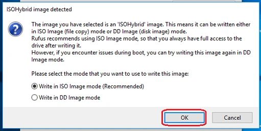 click on OK button