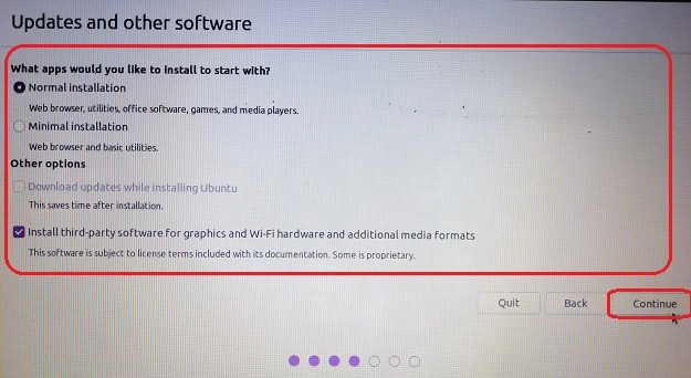 choose Normal installation