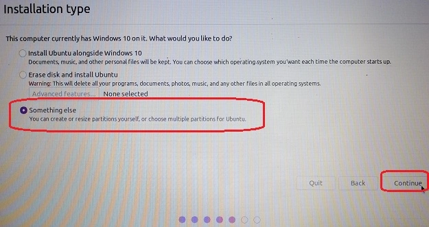 option for intermediate, choose something else