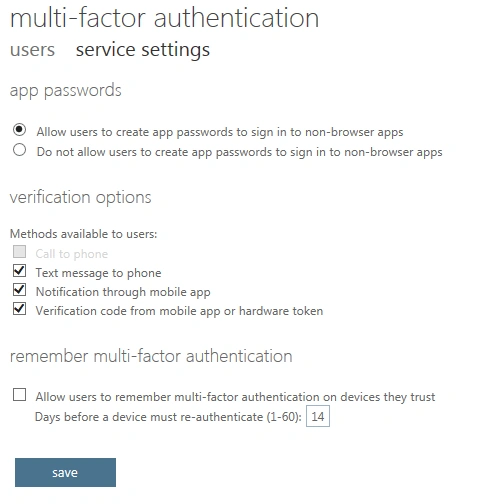 How To Enable Azure AD Multifactor Authentication Using Azure Portal