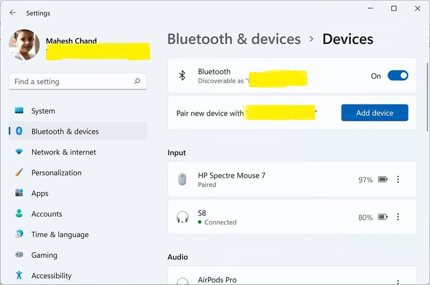 How To Enable Bluetooth On Windows 11