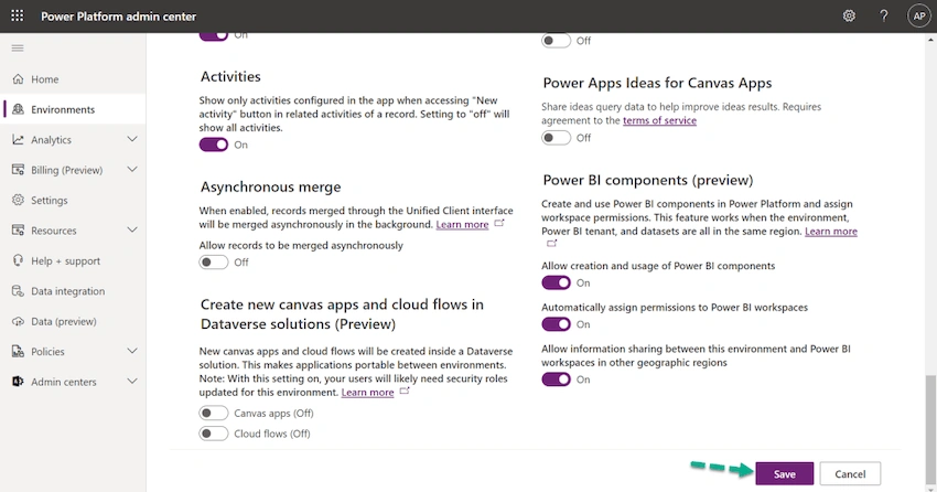 Enable Copilot (Preview) feature in Canvas Apps