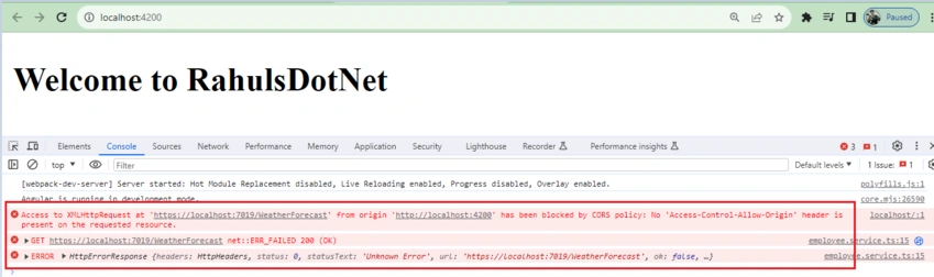 CORS Error