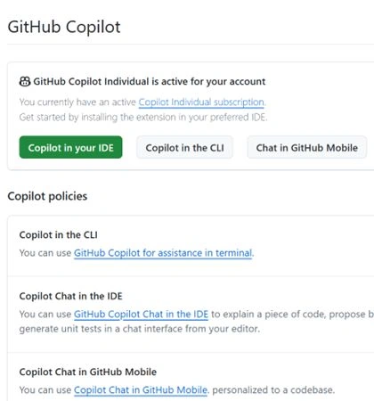 Github Copilot access