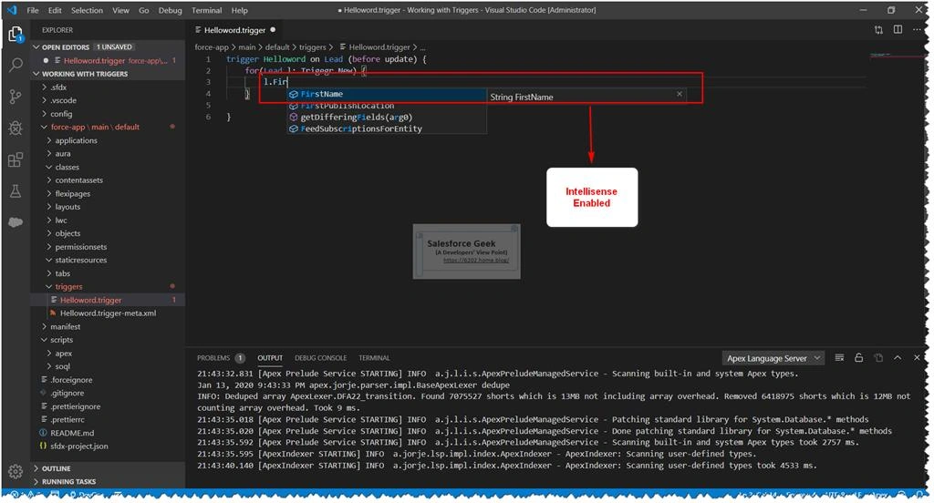 How To Enable Intellisense Support For Salesforce Apex Code In Visual Studio Code