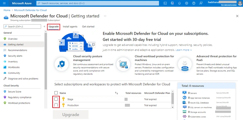 How To Enable Microsoft Defender For All The Azure Subscriptions On Cloud