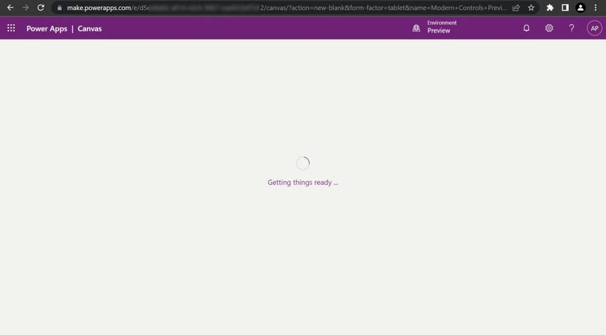 Loading Canvas App