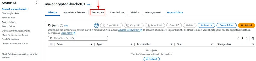 Properties tab