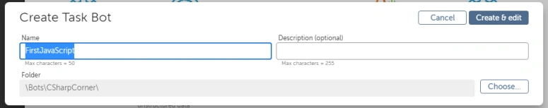 How to Execute a JavaScript file in Automation Anywhere