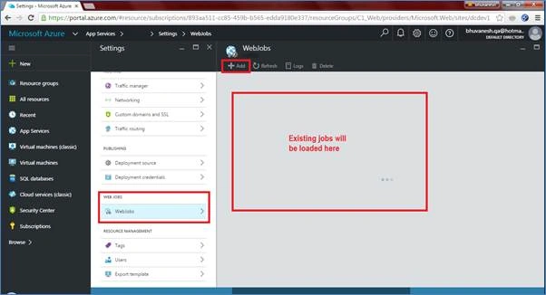 Add Web Job