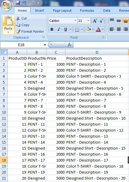 How To Export Data In EXCEL, PDF, CSV, Word, JSON, XML And Text File In MVC Application