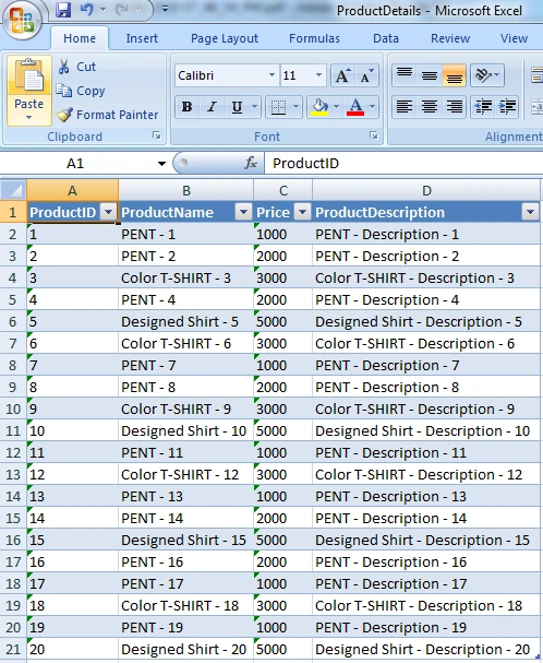 How To Export Data In EXCEL, PDF, CSV, Word, JSON, XML And Text File In MVC Application