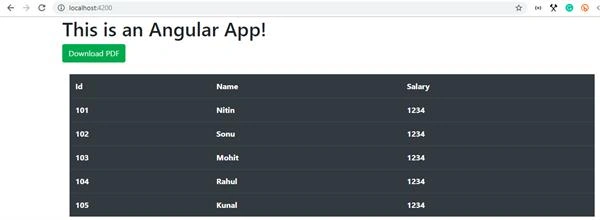How to Export PDF in Angular