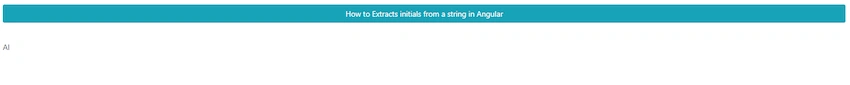 Extracts initials from a string in Angular