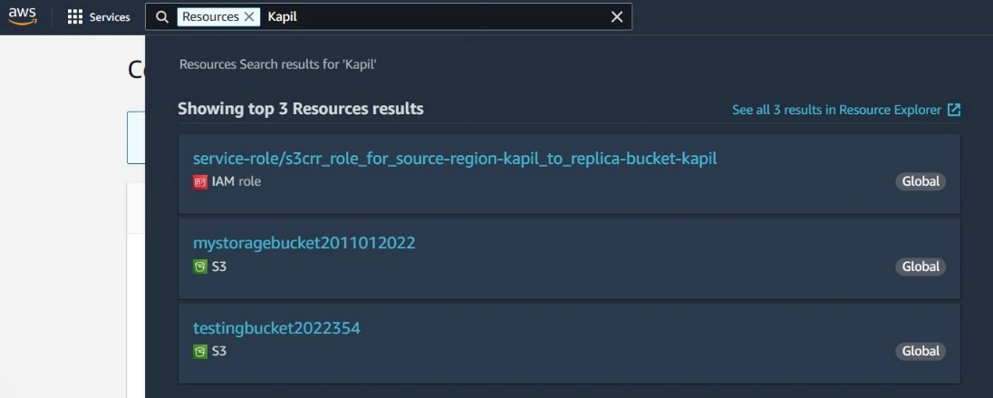 How to find AWS Resource using AWS Resource Explorer