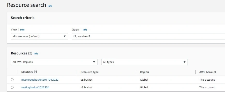 How to find AWS Resource using AWS Resource Explorer