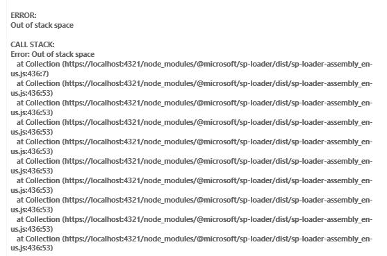 How To Fix "Out Of Stack Space" Issue While Run Angular SPFx WebPart In IE11