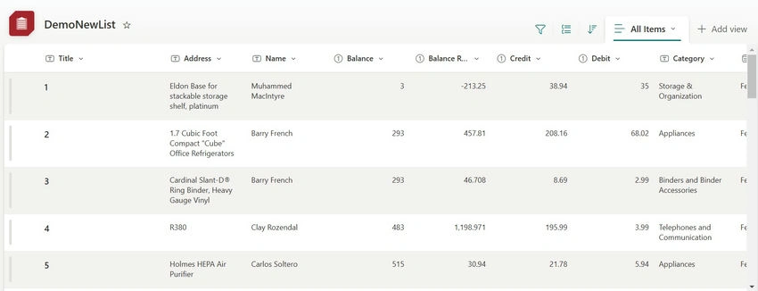 Demolist