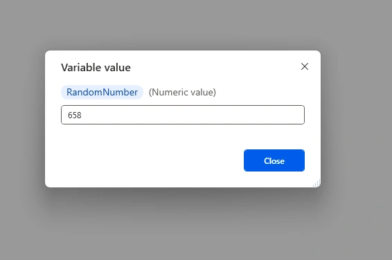 Variable value