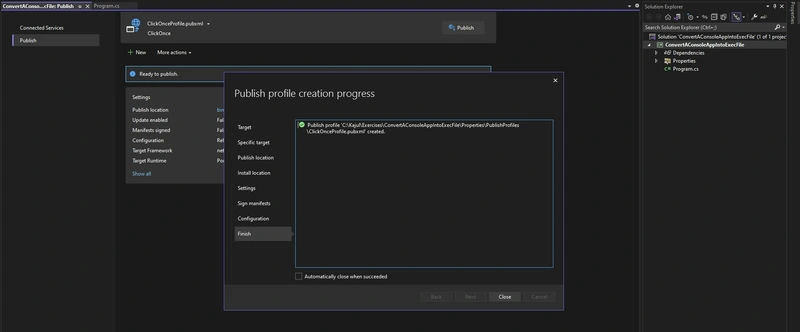 Standalone Executable File from C#