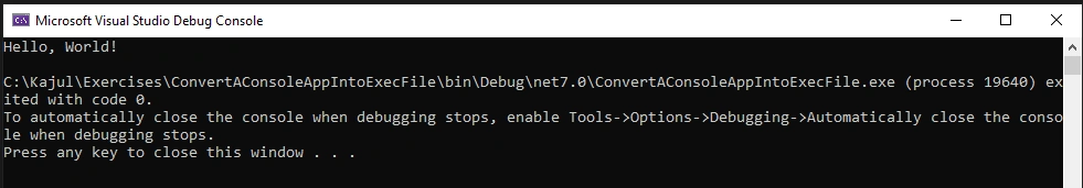 Standalone Executable File from C#