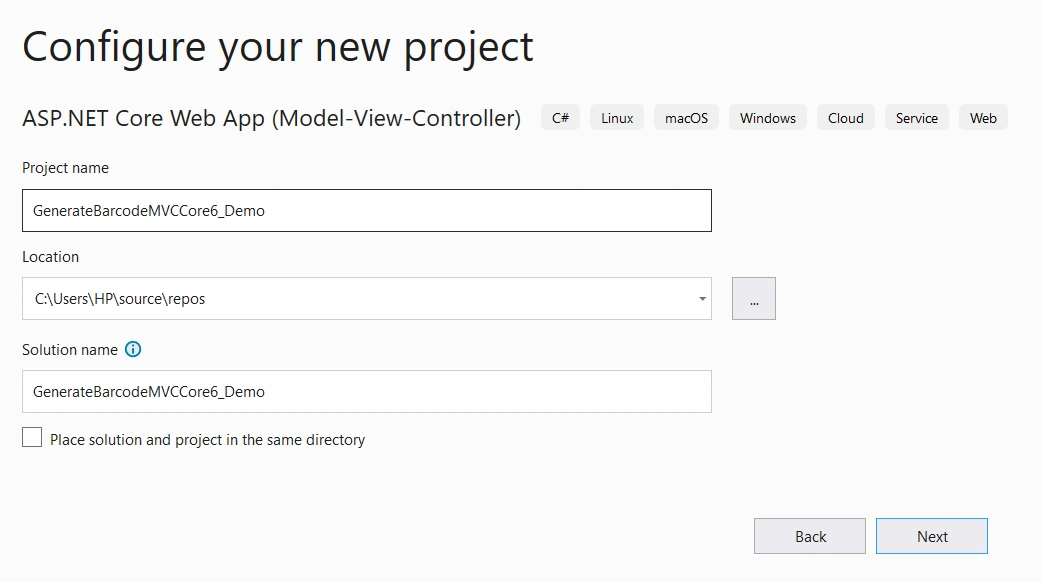 Configure your new project