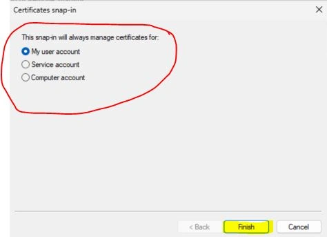 Certificates Snap-in