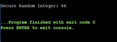 Find random number through secure