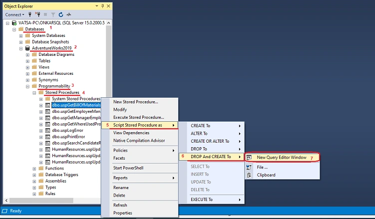 procedure scripts