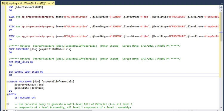 procedure scripts