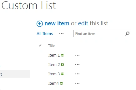 Custom List