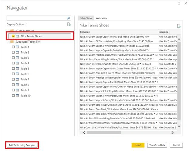 How to Get Data from Web Page into Power BI
