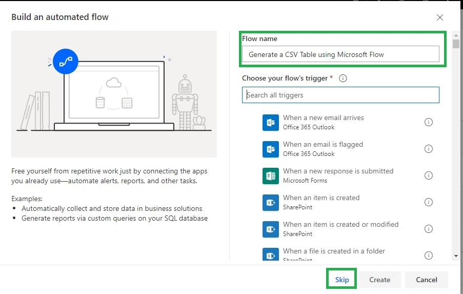 How To Get Multiple List Column Values And Generate A CSV Table Using Microsoft Flow