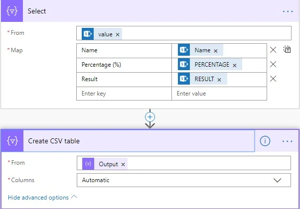 How To Get Multiple List Column Values And Generate A CSV Table Using Microsoft Flow