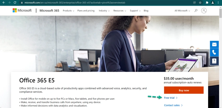How to get Microsoft Office 365 E5 30 days Free trial Subscription